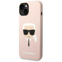 Karl Lagerfeld Silicone Karl`s Head Case for iPhone 14 / 15 / 13 6.1" - pink