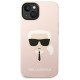 Karl Lagerfeld Silicone Karl`s Head Case for iPhone 14 / 15 / 13 6.1" - pink