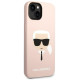 Karl Lagerfeld Silicone Karl`s Head Case for iPhone 14 / 15 / 13 6.1" - pink