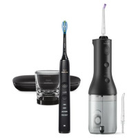 Sonicare Philips Sonicare Cordless Power Flosser DiamondClean 9000 mutes dobuma irrigators, melns - HX3886/43
