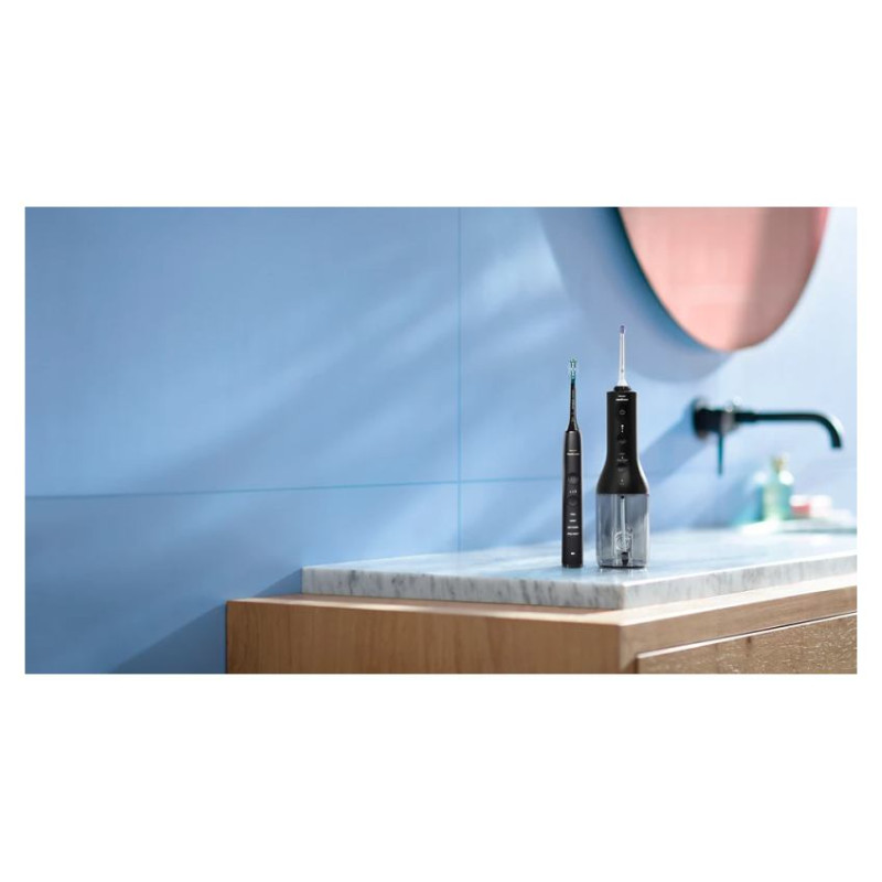 Sonicare Philips Sonicare Cordless Power Flosser DiamondClean 9000 mutes dobuma irrigators, melns - HX3886/43