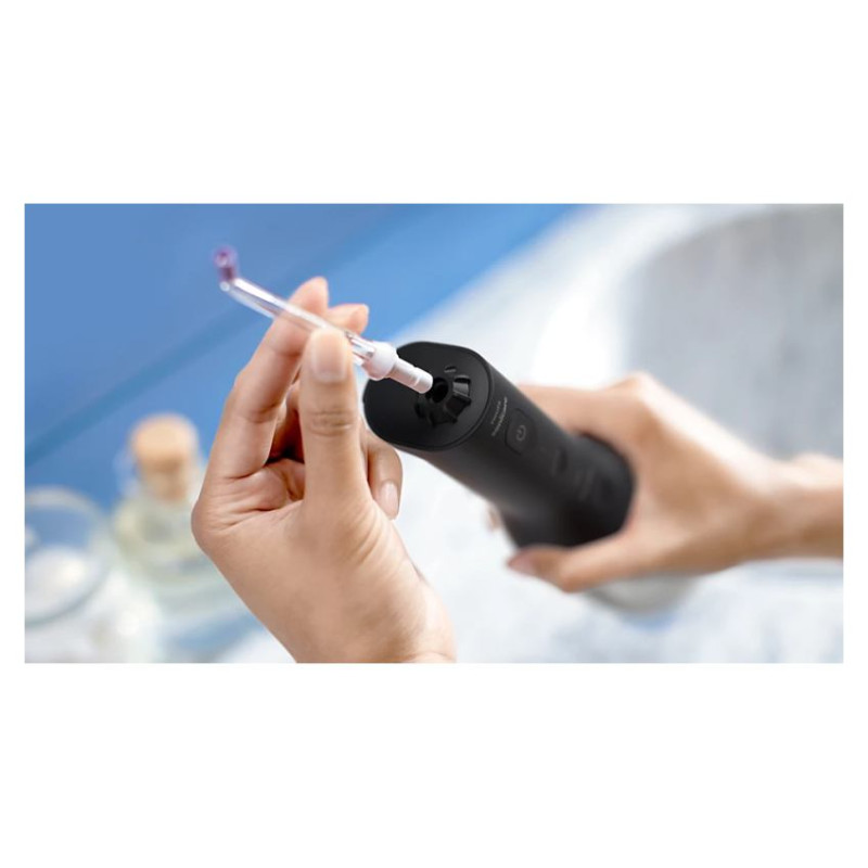 Sonicare Philips Sonicare Cordless Power Flosser DiamondClean 9000 mutes dobuma irrigators, melns - HX3886/43