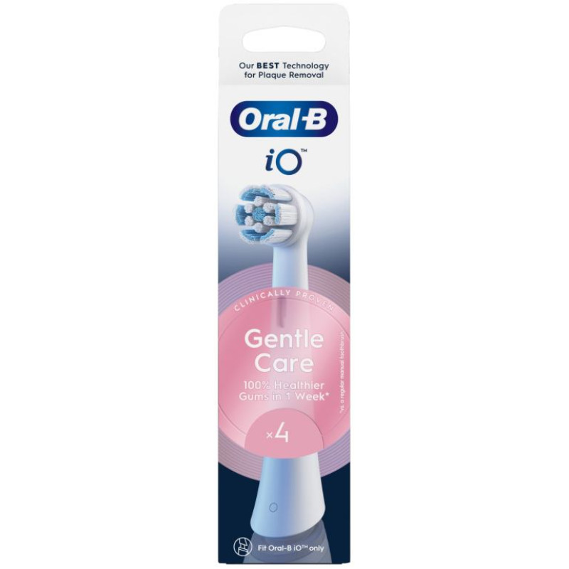 Braun SWF-4 Oral-B GentleCare white zobu birstes uzgaļi, 4 Gab - iO RB SWF-4