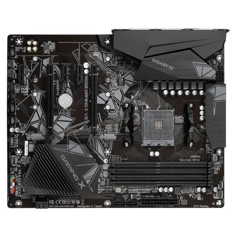 Gigabyte Mainboard|GIGABYTE|AMD B550|SAM4|ATX|Memory DDR4|Memory slots 4|3xPCI-Express 3.0 1x|1xPCI-Express 3.0 2x|1xPCI-Express 4.0 16x|2xM.2|1xDVI-D|1xHDMI|2xAudio-In|1xAudio-Out|2xUSB 2.0|4xUSB 3.2|1xPS/2|1xRJ45|B550GAMINGXV21.3