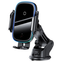 Baseus Automatic Electric Car Holder Qi Wireless Charger 15W Black (WXHW03-01)