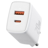Baseus Compact fast charger USB / USB Type C 20W 3A Power Delivery Quick Charge 3.0 white (CCXJ-B02)