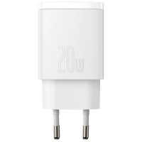 Baseus Compact fast charger USB / USB Type C 20W 3A Power Delivery Quick Charge 3.0 white (CCXJ-B02)