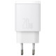 Baseus Compact fast charger USB / USB Type C 20W 3A Power Delivery Quick Charge 3.0 white (CCXJ-B02)