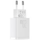 Baseus Compact fast charger USB / USB Type C 20W 3A Power Delivery Quick Charge 3.0 white (CCXJ-B02)