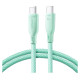 Joyroom Multi-Color Series S-A34 USB-C / USB-C PD 60W cable 1m - green