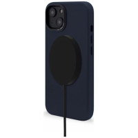 Decoded Leather Case with MagSafe for iPhone 14 Plus - navy blue