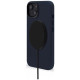 Decoded Leather Case with MagSafe for iPhone 14 Plus - navy blue