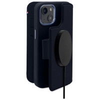 Decoded Detachable Wallet Case Leather with MagSafe with Flip for iPhone 14 Plus - Navy Blue