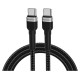 Wozinsky WNBCC1 USB-C / USB-C PD 65W cable 1 m - black