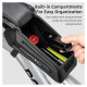 Rockbros 30120064001 waterproof frame bicycle bag with phone cover - black