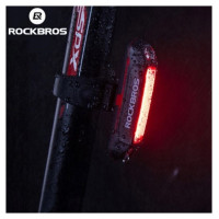 Rockbros A54BK Rear Bike Light + Micro USB - USB-A Cable - Black
