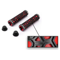 Rockbros 2017-14ARD bicycle grips - black and red