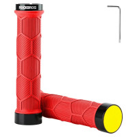 Rockbros 40720007002 bicycle grips with reflector - red