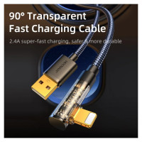 Joyroom Gaming Cable S-UL012A6 Lightning (angled) / USB-A (straight) 2.4A 1.2 m - blue