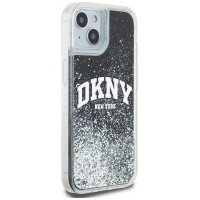 Dkny Etui DKNY Liquid Glitter Big Logo na iPhone 15 / 14 / 13 - czarne