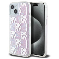Dkny Liquid Glitter Multilogo case for iPhone 15 / 14 / 13 - pink