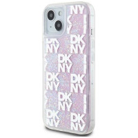 Dkny Liquid Glitter Multilogo case for iPhone 15 / 14 / 13 - pink