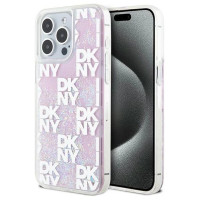 Dkny Etui DKNY Liquid Glitter Multilogo na iPhone 15 Pro Max - różowe
