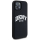 Dkny Liquid Silicone White Printed Logo MagSafe Case for iPhone 14 / 15 / 13 - Black