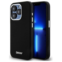 Dkny Etui DKNY Liquid Silicone Small Metal Logo MagSafe na iPhone 15 Pro - czarne