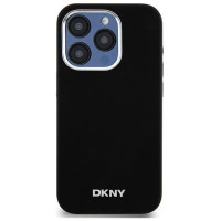 Dkny Etui DKNY Liquid Silicone Small Metal Logo MagSafe na iPhone 15 Pro - czarne