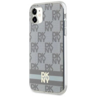 Dkny IML Checkered Mono Pattern & Printed Stripes MagSafe case for iPhone 11 / Xr - beige