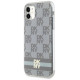 Dkny IML Checkered Mono Pattern & Printed Stripes MagSafe case for iPhone 11 / Xr - beige