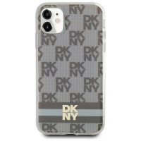 Dkny IML Checkered Mono Pattern & Printed Stripes MagSafe case for iPhone 11 / Xr - beige