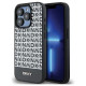 Dkny Leather Printed Pattern Metal Logo MagSafe Case for iPhone 15 Pro - Black