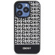 Dkny Leather Printed Pattern Metal Logo MagSafe Case for iPhone 15 Pro - Black