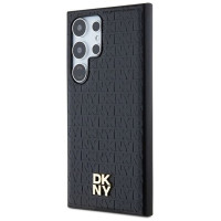 Dkny Leather Pattern Metal Logo MagSafe case for Samsung Galaxy S24 Ultra - black