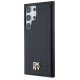 Dkny Leather Pattern Metal Logo MagSafe case for Samsung Galaxy S24 Ultra - black