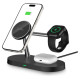 Tech-Protect A12 3in1 MagSafe Inductive Charger for Smartphone/Headphones/Smartwatch - Black