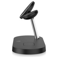 Tech-Protect A12 3in1 MagSafe Inductive Charger for Smartphone/Headphones/Smartwatch - Black