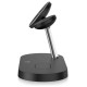 Tech-Protect A12 3in1 MagSafe Inductive Charger for Smartphone/Headphones/Smartwatch - Black
