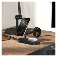 Tech-Protect A12 3in1 MagSafe Inductive Charger for Smartphone/Headphones/Smartwatch - Black