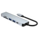 Tech-Protect HUB Tech-Protect V4 6in1 USB-C - USB-A 3.0 / USB-A 2.0 / USB-C / HDMI / micro SD / TF / SD card reader - gray
