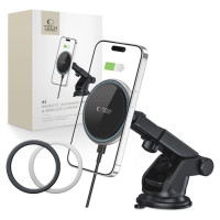 Tech-Protect A2 Car Phone Holder with MagSafe 15W Inductive Charger for Cockpit - Black