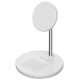 Tech-Protect QI15W-A21 MagSafe 15W inductive charger with 2in1 smartphone/headphone stand - white