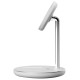 Tech-Protect QI15W-A21 MagSafe 15W inductive charger with 2in1 smartphone/headphone stand - white