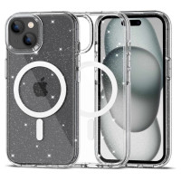 Tech-Protect FlexAir Hybrid MagSafe iPhone 15 Case - Clear Glitter