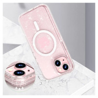 Tech-Protect FlexAir Hybrid MagSafe iPhone 15 Case - Clear Glitter