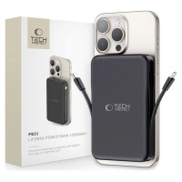 Tech-Protect LifeMag PB31 Power Bank with MagSafe 10000mAh 15W USB-C / USB-A / Built-in USB-C / Lightning Cables - Black