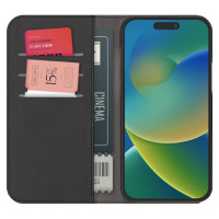 Puro Wallet Detachable MagSafe 2in1 PU Leather Case with Flap and Wallet for iPhone 15 - Black