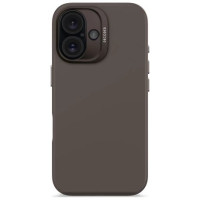 Decoded AntiMicrobial Silicone Backcover with MagSafe for iPhone 16 - Dark Brown